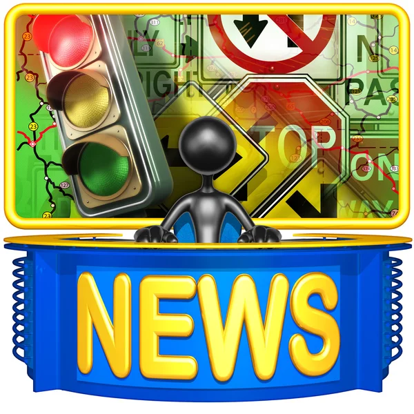 Traffic Report News — Stock Photo, Image