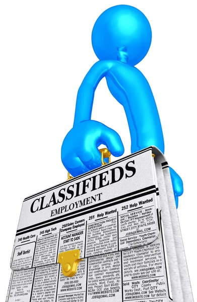 Employment Classifieds Briefcase — Stock Photo, Image