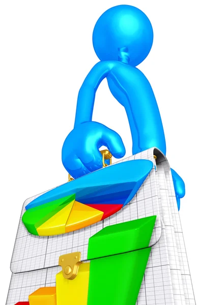 비즈니스 보고서 서류 가방 — 스톡 사진