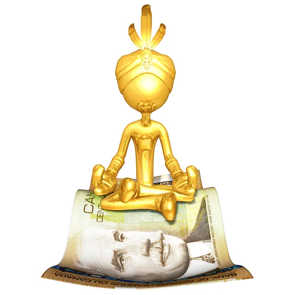 Djinn On Money Magic Carpet — Stock Photo, Image