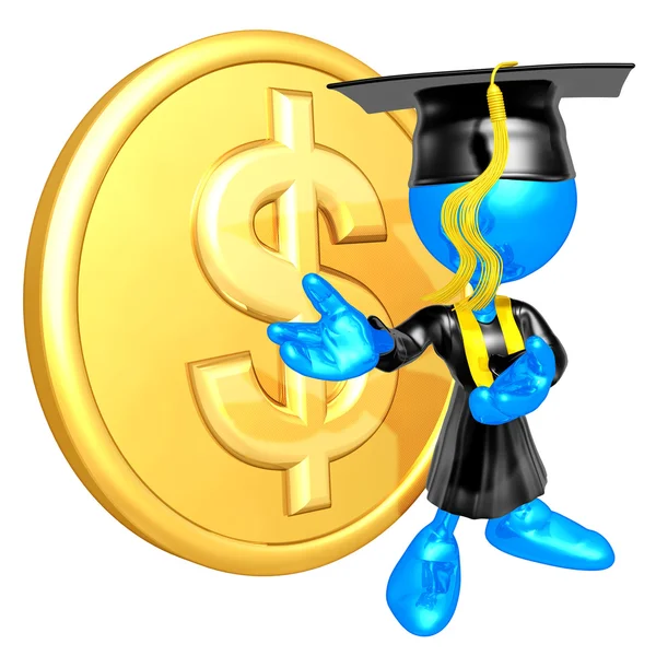 Mini O.G. Graduate With Gold Coin — Stock Photo, Image