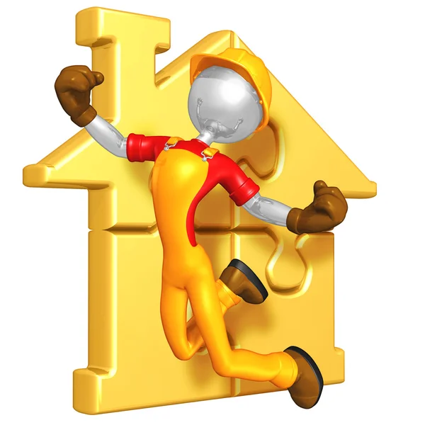 Gold Home Puzzle — Stockfoto