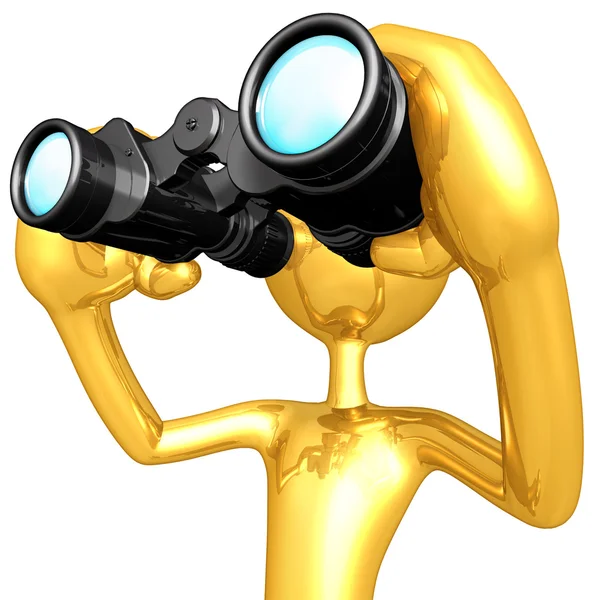 Using Binoculars — Stock Photo, Image