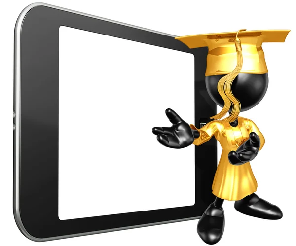 Laureato con touch screen — Foto Stock