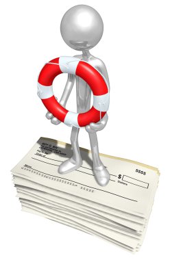 With Life ring On Blank Checks clipart