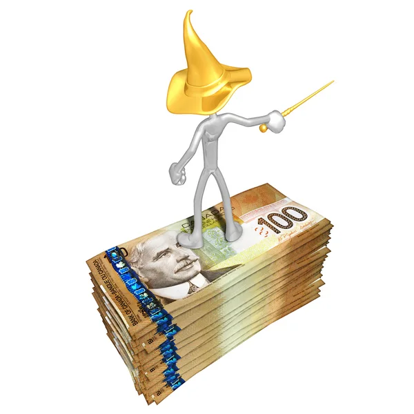 Wizard On Money — Stock Photo, Image