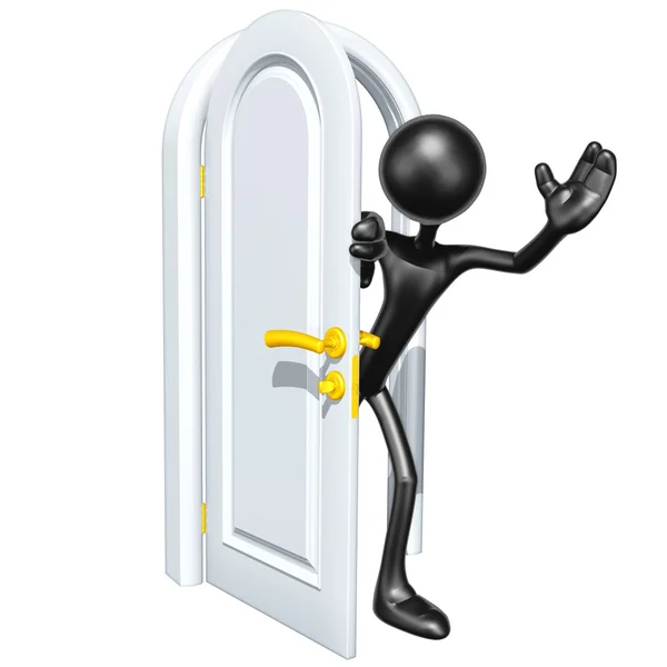 Saludando hola puerta — Foto de Stock