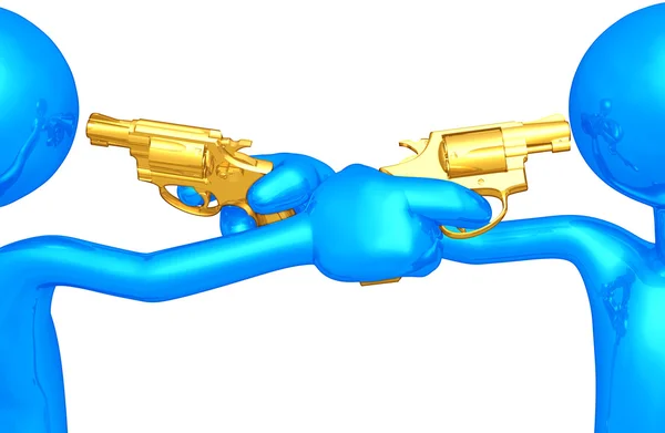 Schusswaffenduell — Stockfoto