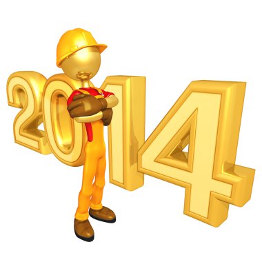 Yeni yıl 2014 altın