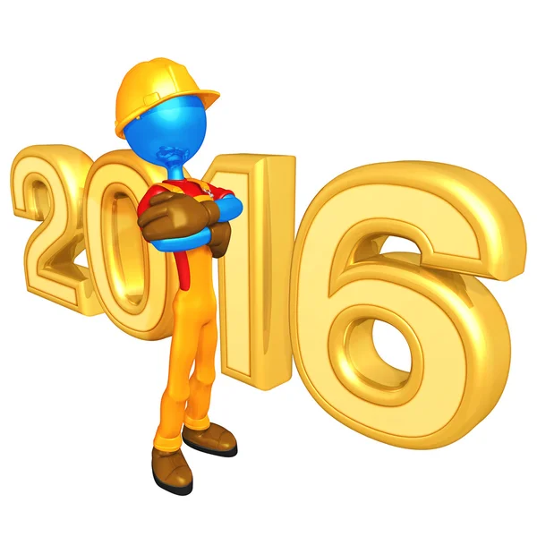 Mutlu yeni yıl altın 2016 — Stok fotoğraf