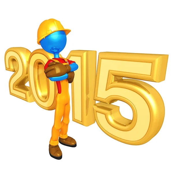 Happy new year golden 2015 — Stock Photo, Image