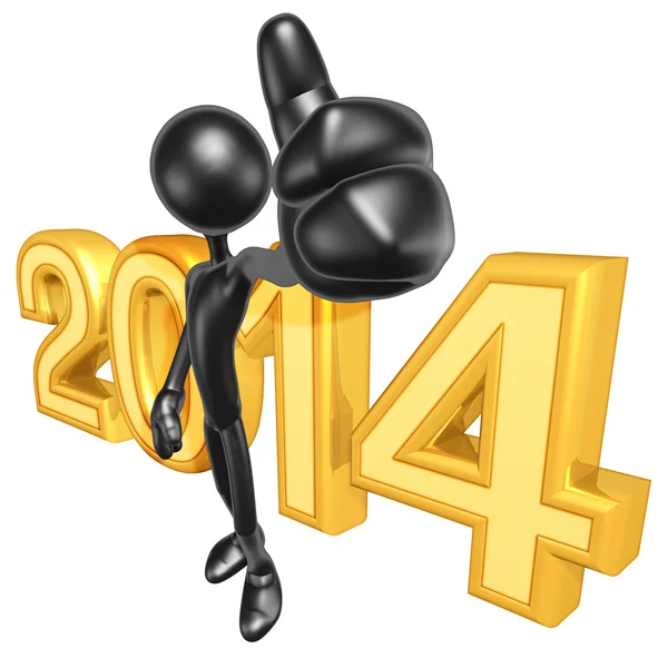 New Year 2014 Gold — Stock Photo, Image