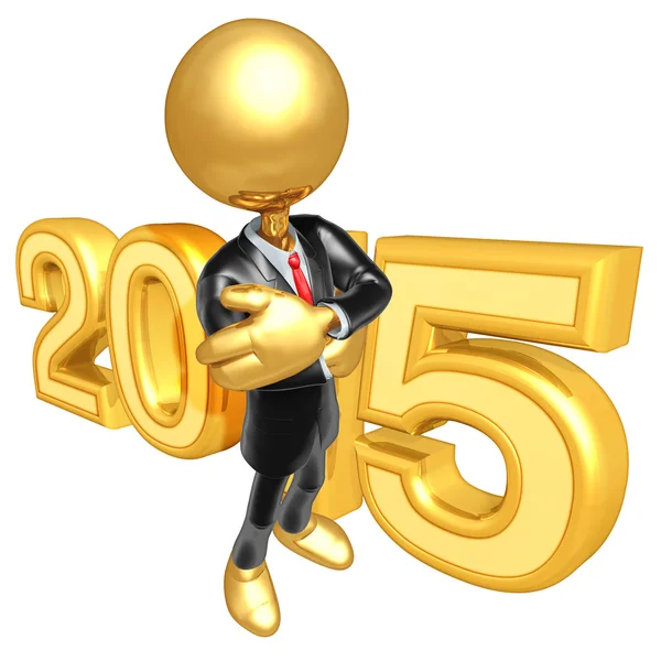 Happy new year golden 2015 — Stock Photo, Image