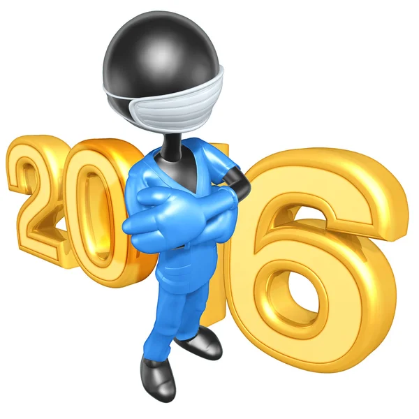 Happy new year golden 2016 — Stock Photo, Image