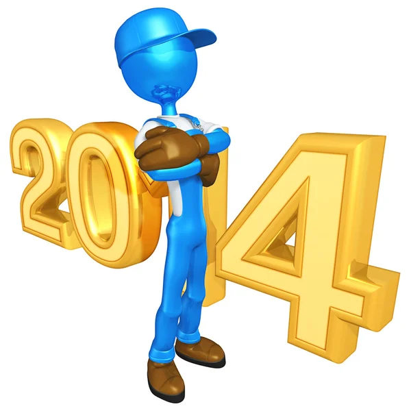 New Year 2014 Gold — Stock Photo, Image