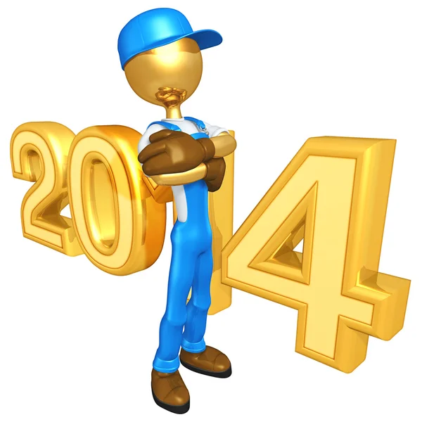 New Year 2014 Gold — Stock Photo, Image