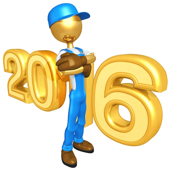 Gott nytt år gyllene 2016 — Stockfoto