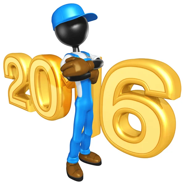 Happy new year golden 2016 — Stock Photo, Image