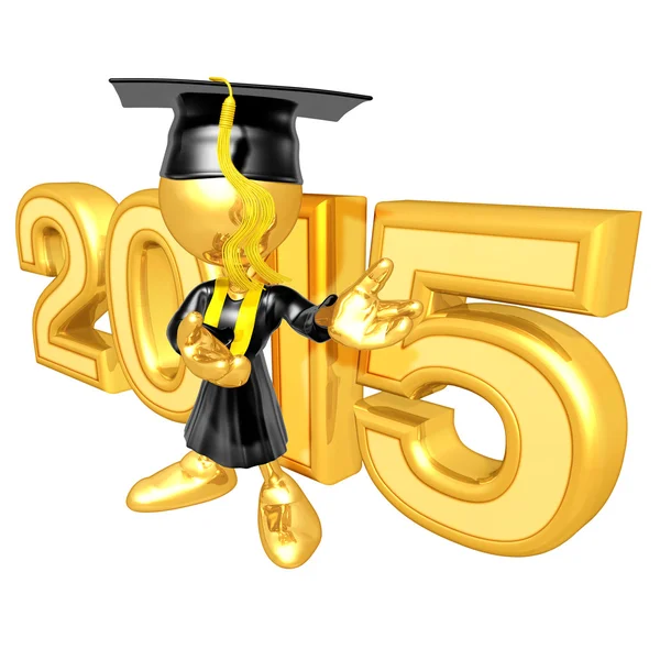 Happy new year golden 2015 — Stock Photo, Image