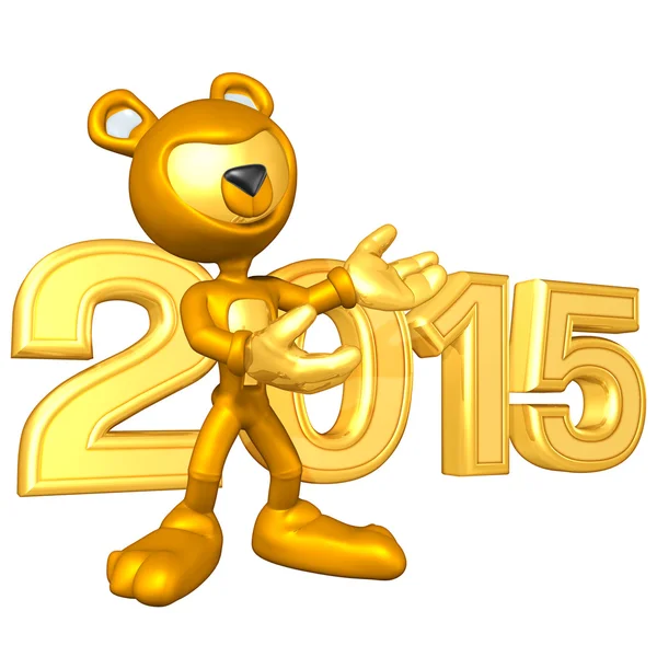 Happy new year golden 2015 — Stock Photo, Image