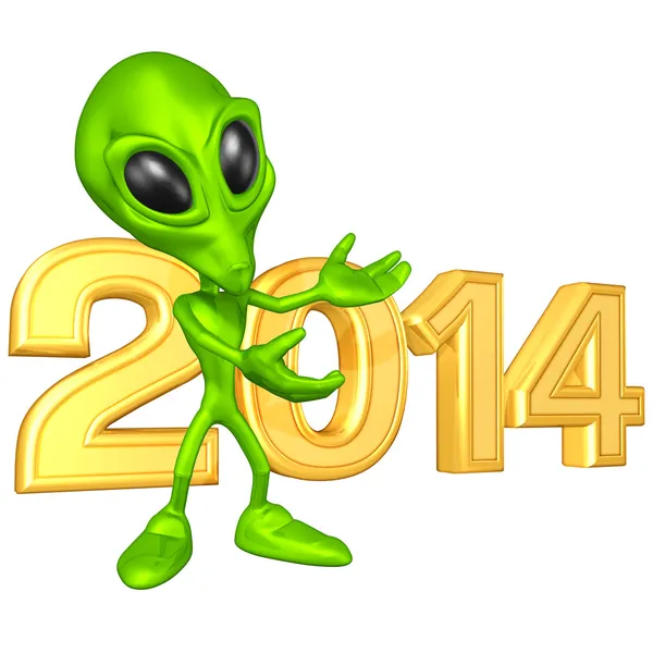 New Year 2014 Gold — Stock Photo, Image