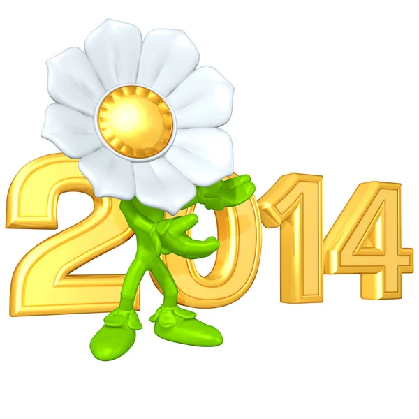 Año Nuevo 2014 Oro — Foto de Stock