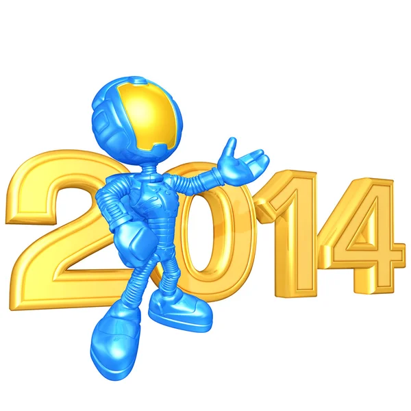 New Year 2014 Gold — Stock Photo, Image