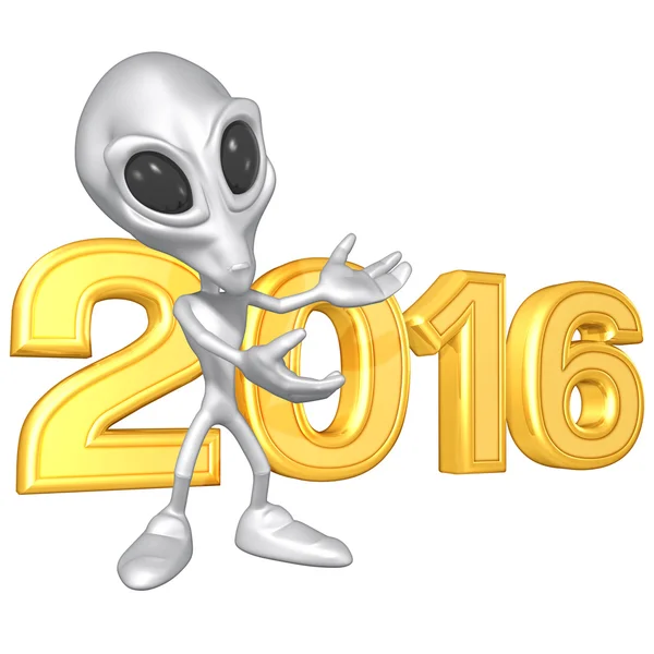 Feliz año nuevo de oro 2016 — Foto de Stock