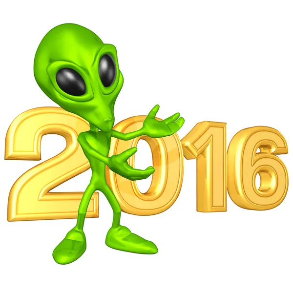 Happy new year golden 2016 — Stock Photo, Image