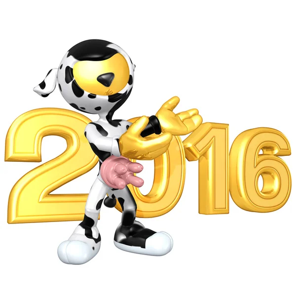 Happy new year golden 2016 — Stock Photo, Image