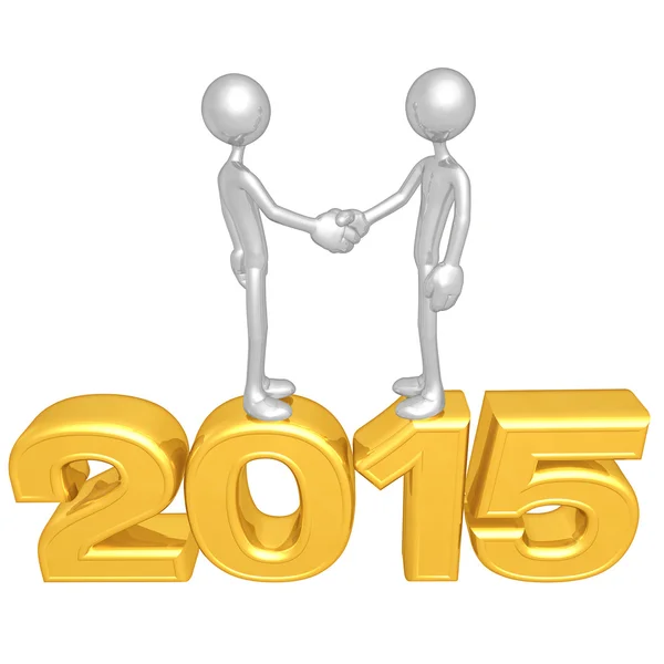 Happy new year golden 2015 — Stock Photo, Image