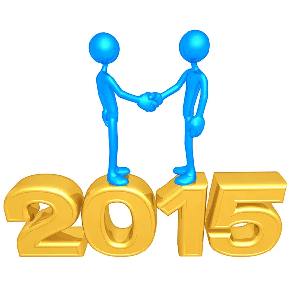 Happy new year golden 2015 — Stock Photo, Image