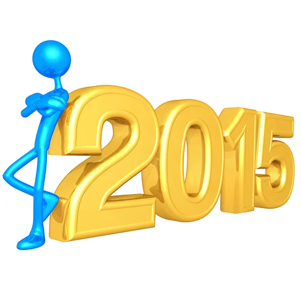 Šťastný nový rok 2015 zlaté — Stock fotografie