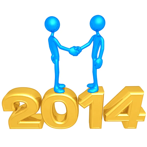 New jaar 2014 gold — Stockfoto