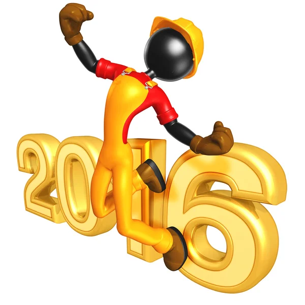 Happy new year golden  constructor 2016 — Stock Photo, Image