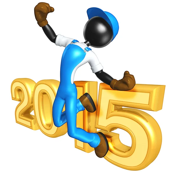 Feliz año nuevo constructor de oro 2015 —  Fotos de Stock