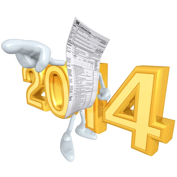 New Year 2014 Gold — Stock Photo, Image