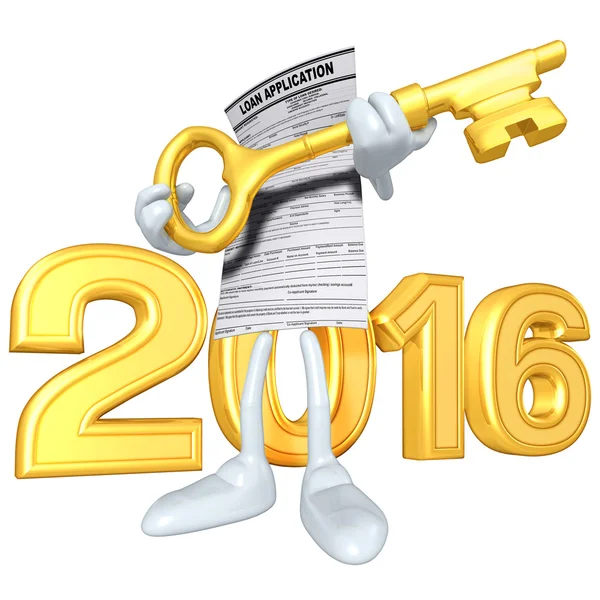 С Новым годом, золотой 2016 — стоковое фото