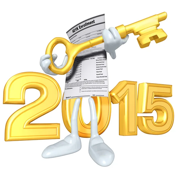 Feliz ano novo de ouro 2015 — Fotografia de Stock
