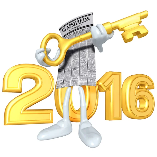 Szczęśliwego nowego roku 2016 złoty Zdjęcia Stockowe bez tantiem