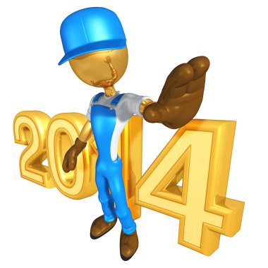 Yeni yıl 2014 altın Oluşturucu