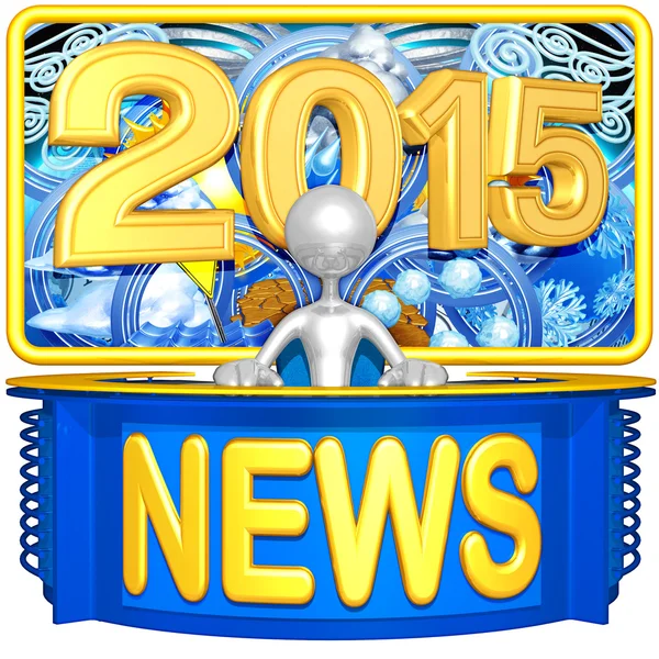 Gott nytt år gyllene nyheter 2015 Stockbild