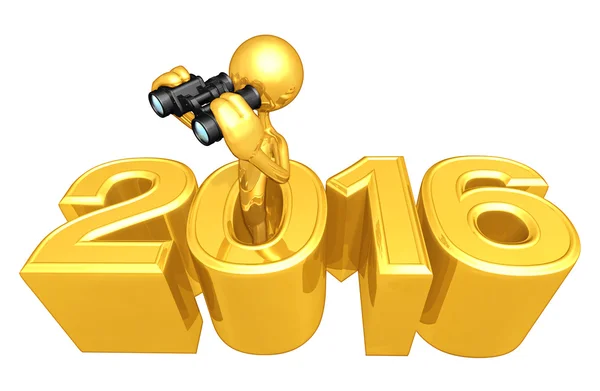 Šťastný nový rok zlatý 2016 — Stock fotografie
