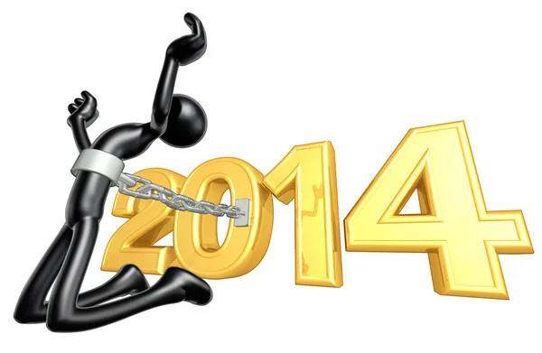 New Year 2014 Gold — Stock Photo, Image