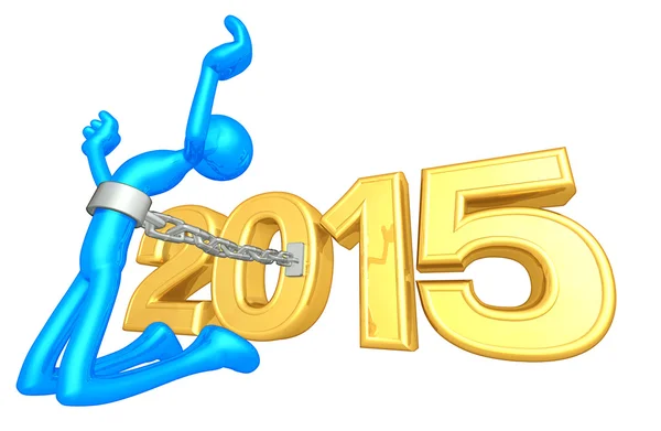 Happy new year golden 2015 — Stock Photo, Image