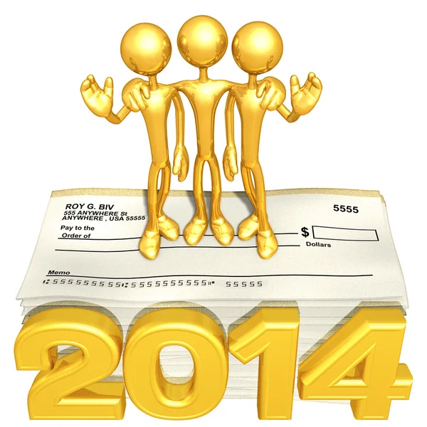 New Year 2014 Gold business — Stock Photo, Image