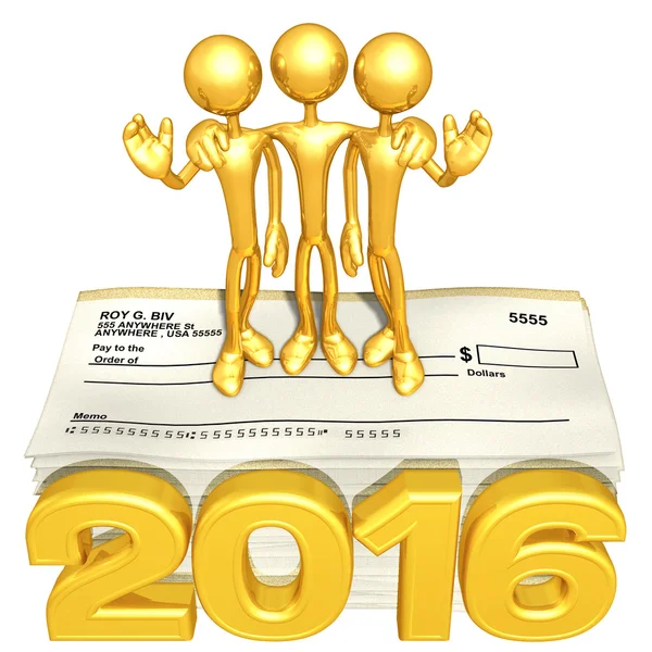 Felice anno nuovo business d'oro 2016 — Foto Stock