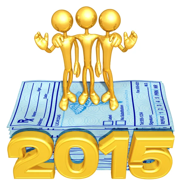 Happy new year golden business 2015 — Stock Photo, Image