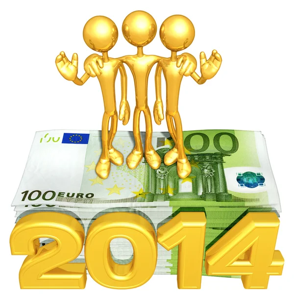 New jaar 2014 gouden business — Stockfoto