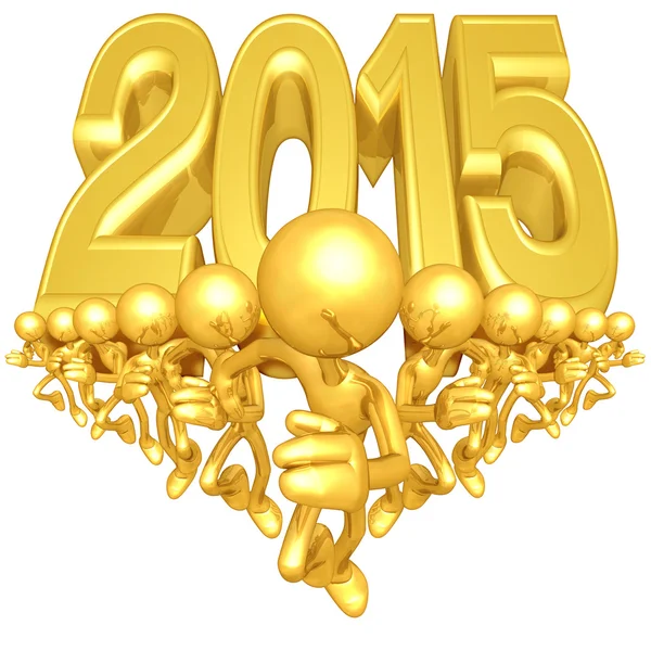 Happy new year golden 2015 — Stock Photo, Image